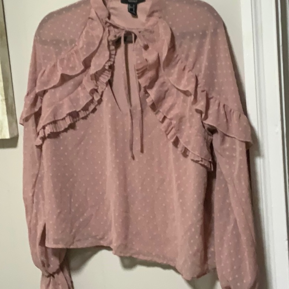Women's Pink Ruffled Top - Picture 4 of 8